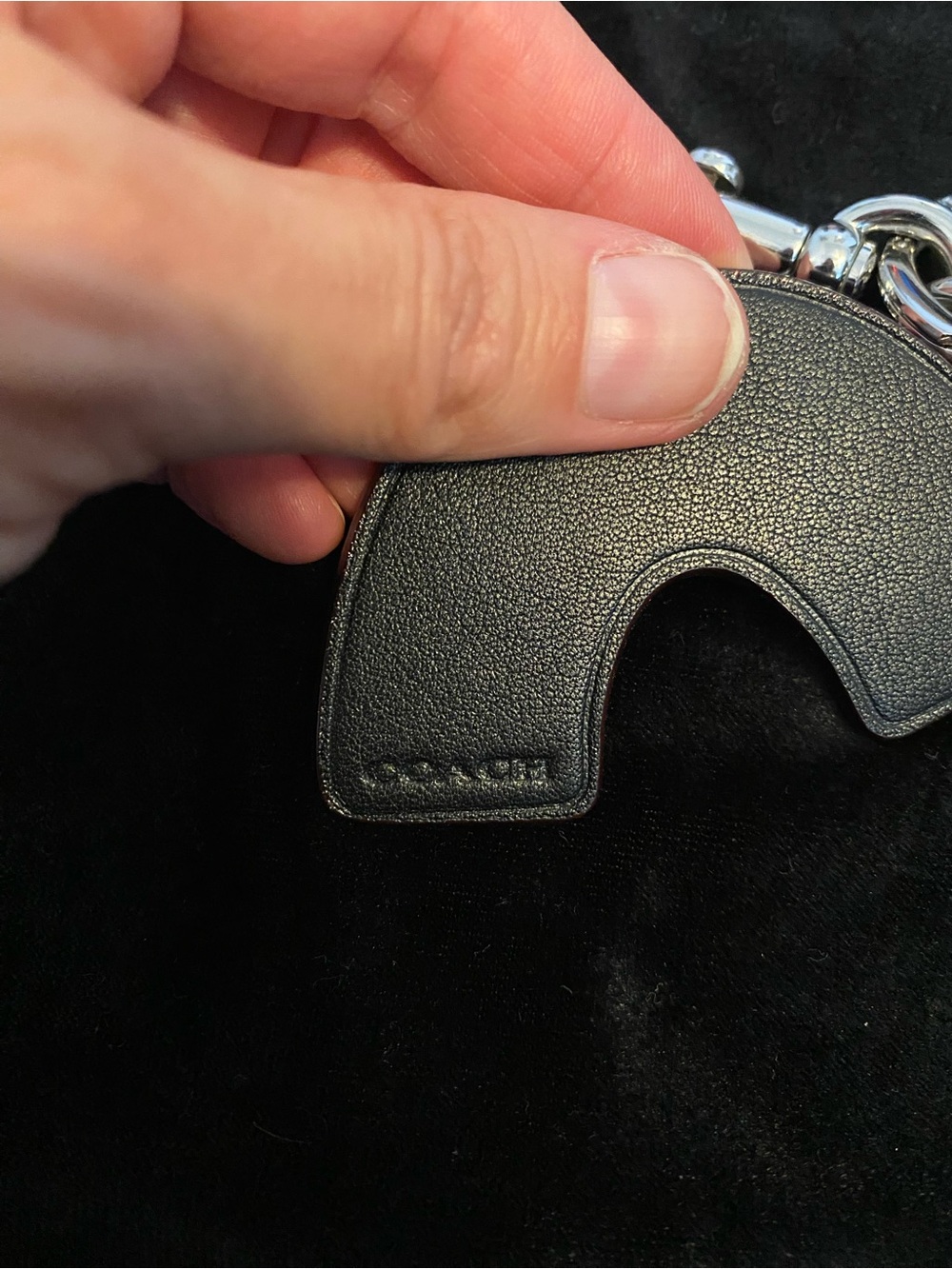 Coach Glitter Rainbow Leather Keychain Fob bag charm - Picture 5 of 6